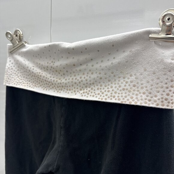 Victoria’s Secret Fold Over Waist Bling Sequin PINK Skinny Leg Yoga Pants Small - Picture 5 of 9